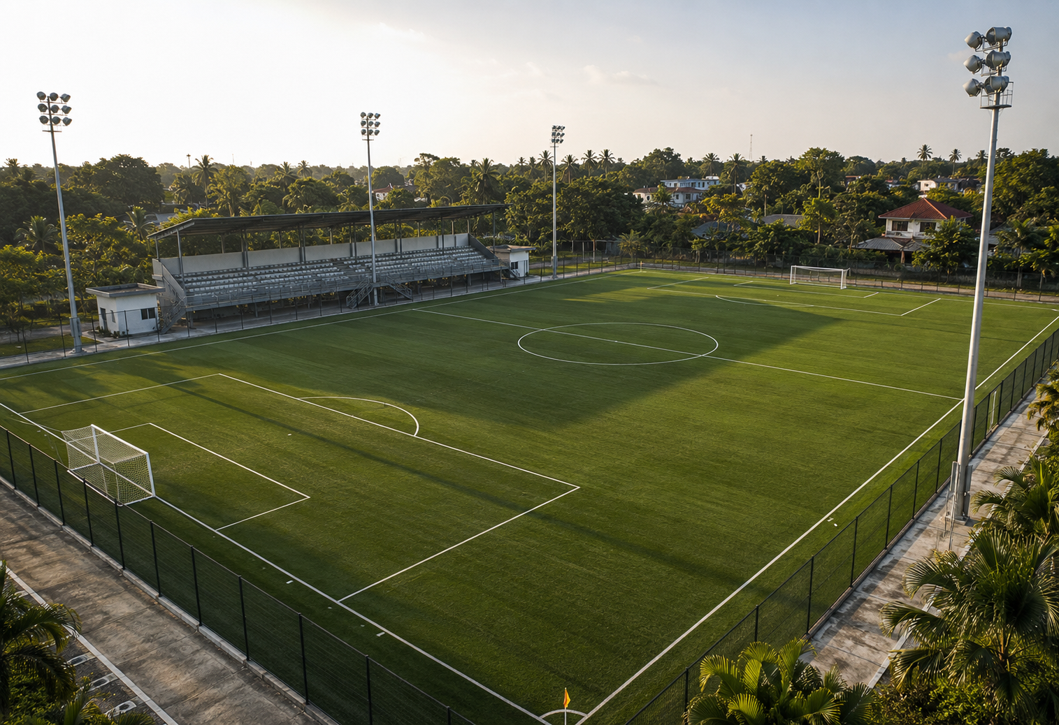 Lapangan A rumput sintetis 9WIN Soccer Academy