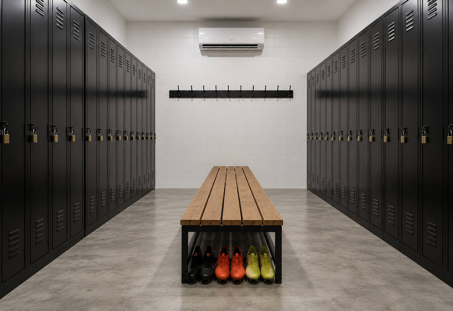 Ruang ganti siswa 9WIN Soccer Academy