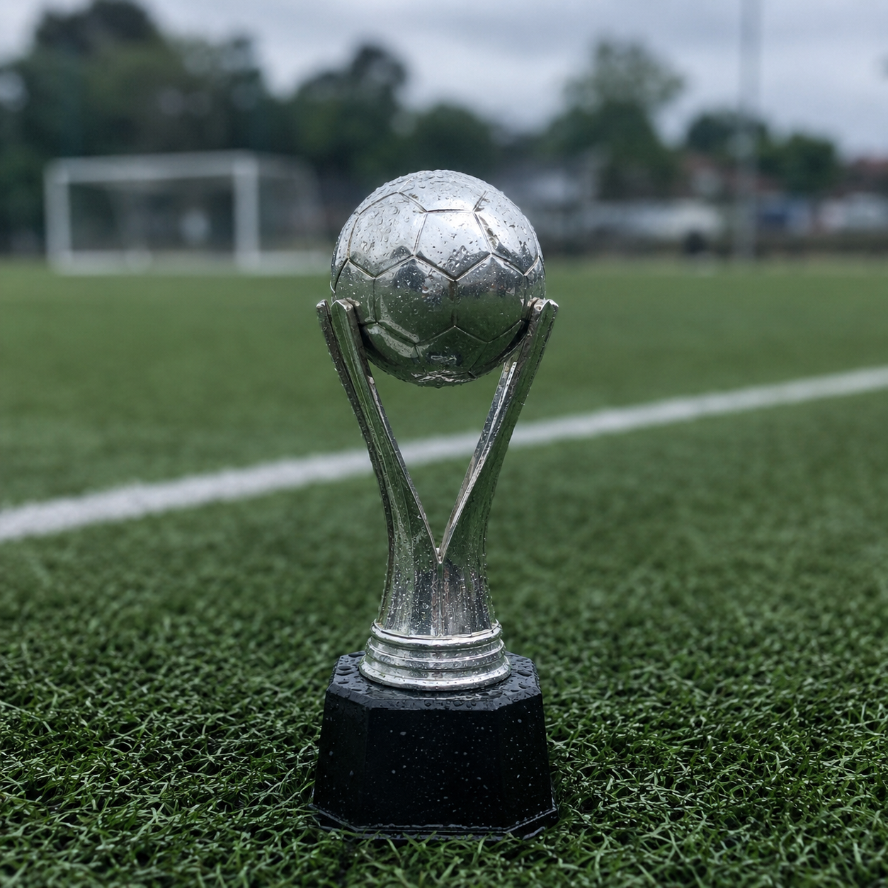 Barisan pemain sebelum kickoff turnamen antar-akademi
